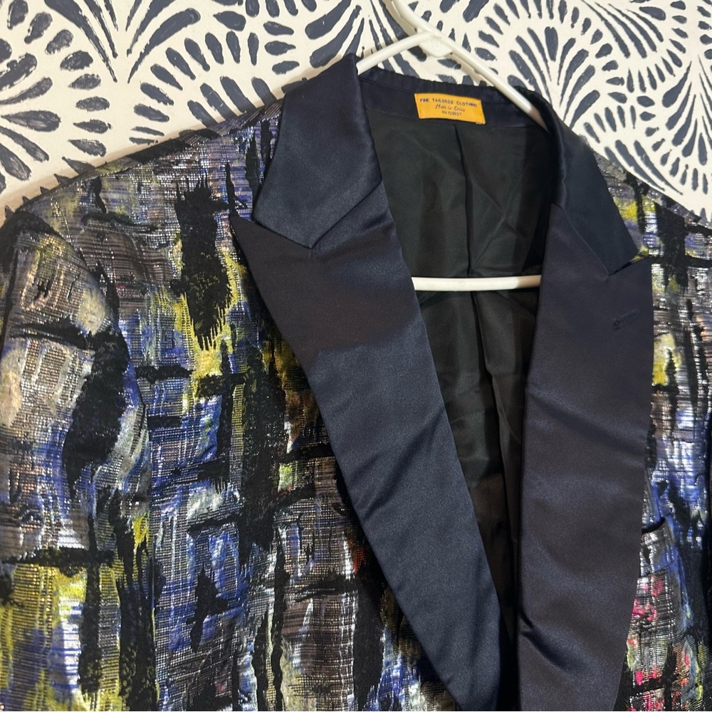 Lanzino Metallic Multi Colored Statement Blazer S… - image 2